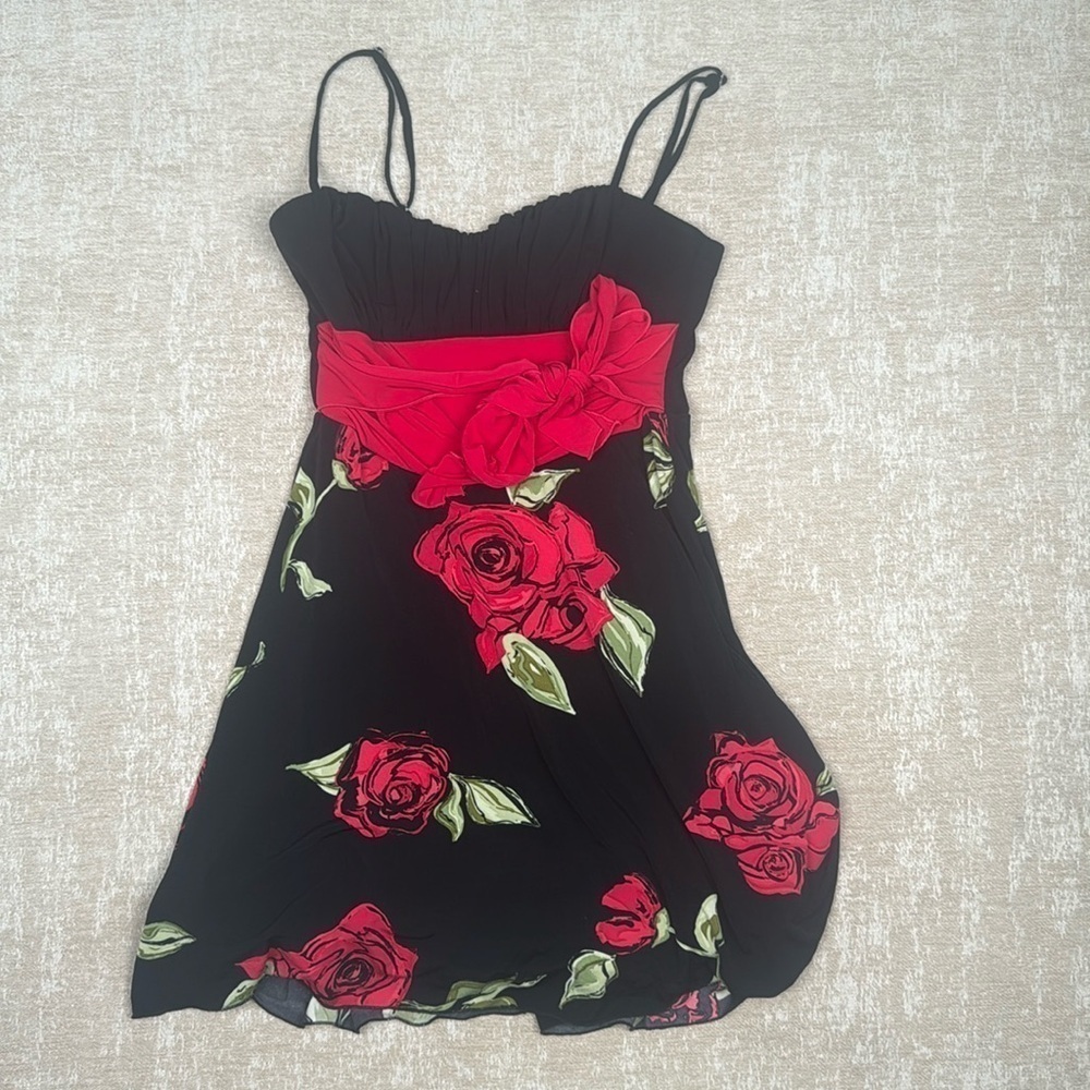 Speechless Dress Black Floral Size M